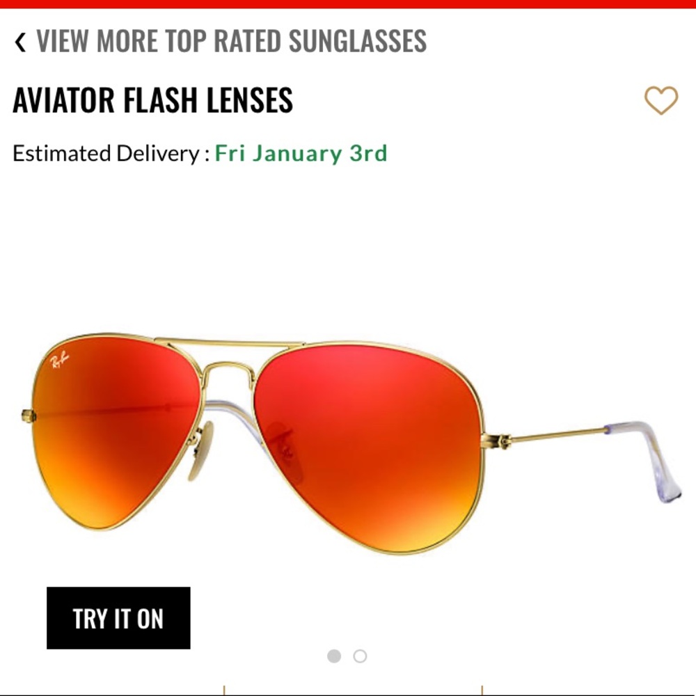 Ray-Ban Aviator Flash Lenses— Orange
